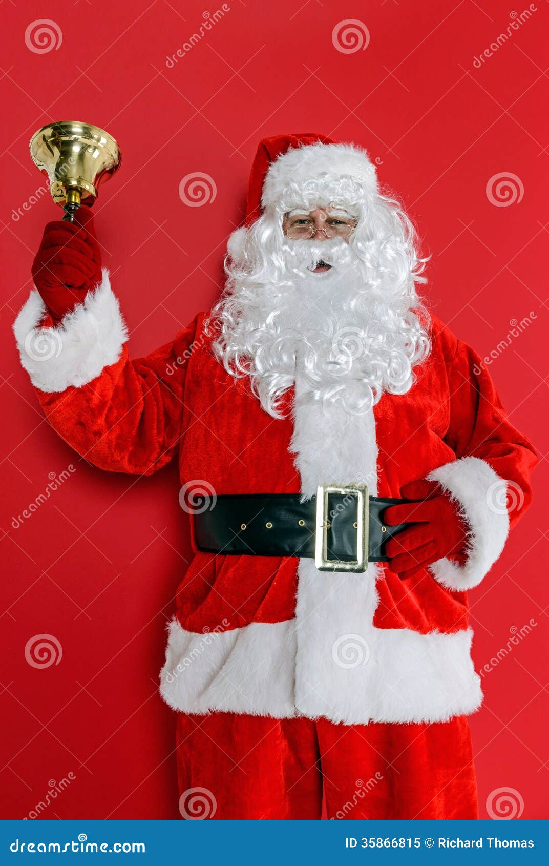 santa ringing his bell royalty free stock photo image santa ringing his bell royalty free stock photo image
