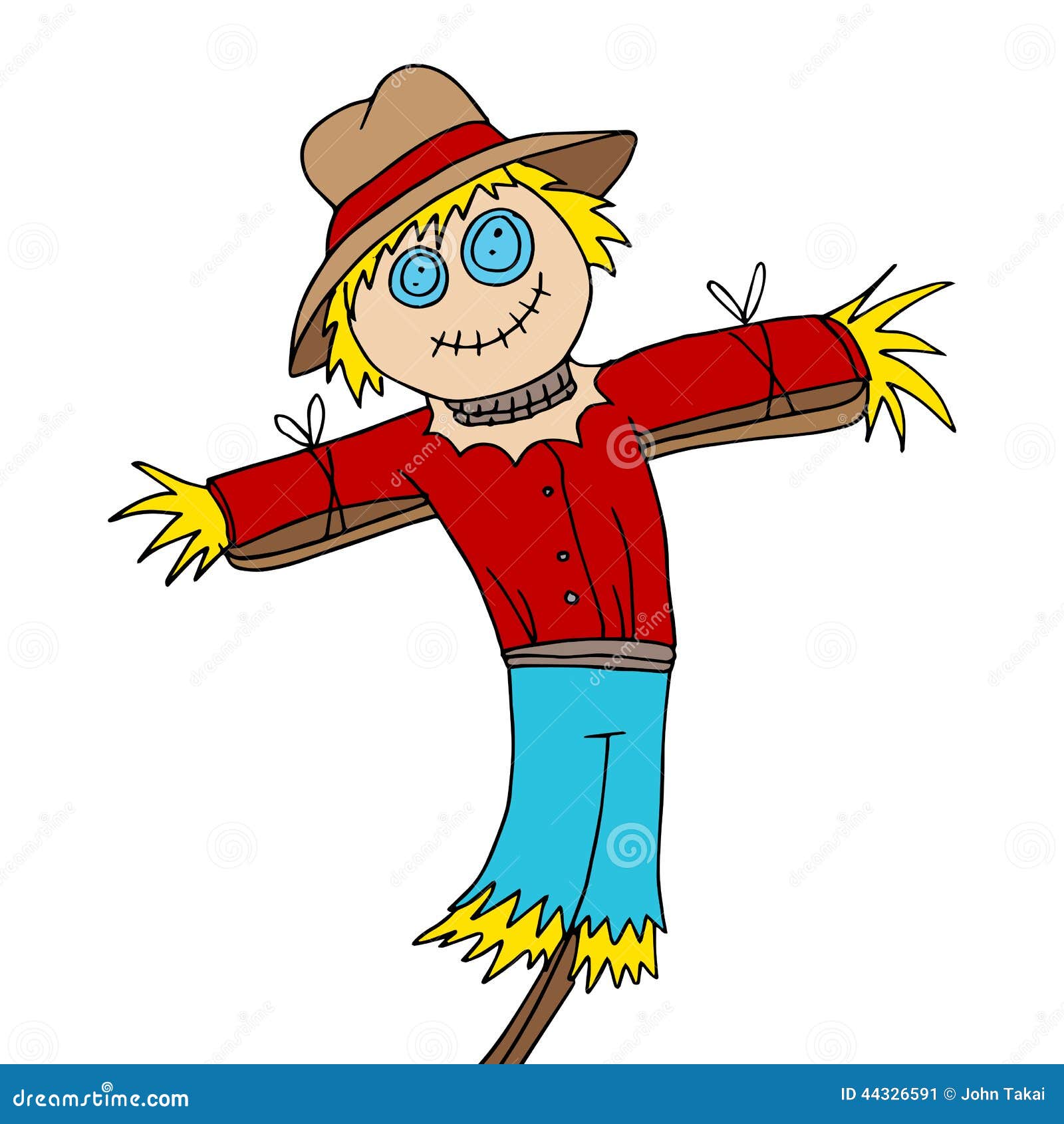 Scarecrow Cartoon Stock Vector - Image: 44326591