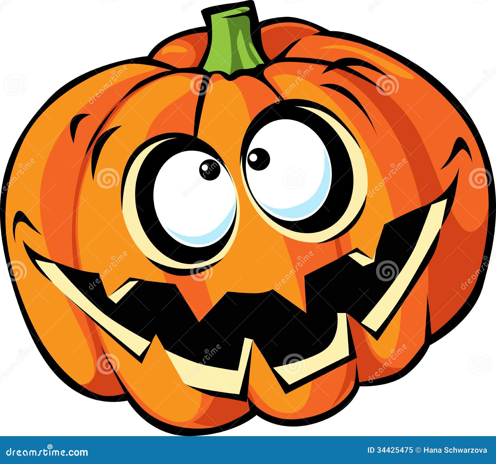 Scary Halloween Pumpkin Cartoon Royalty Free Stock Photo - Image: 34425475