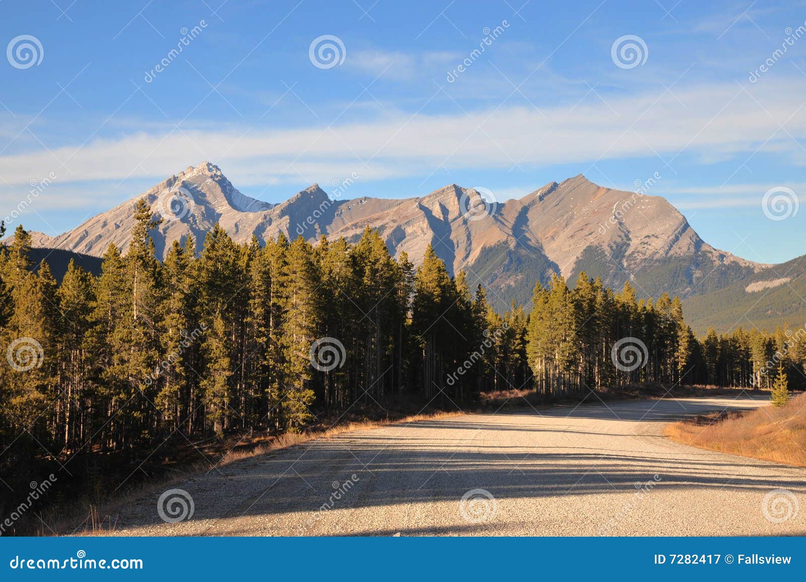 Scenic drive in rocky mountains, alberta, canada.