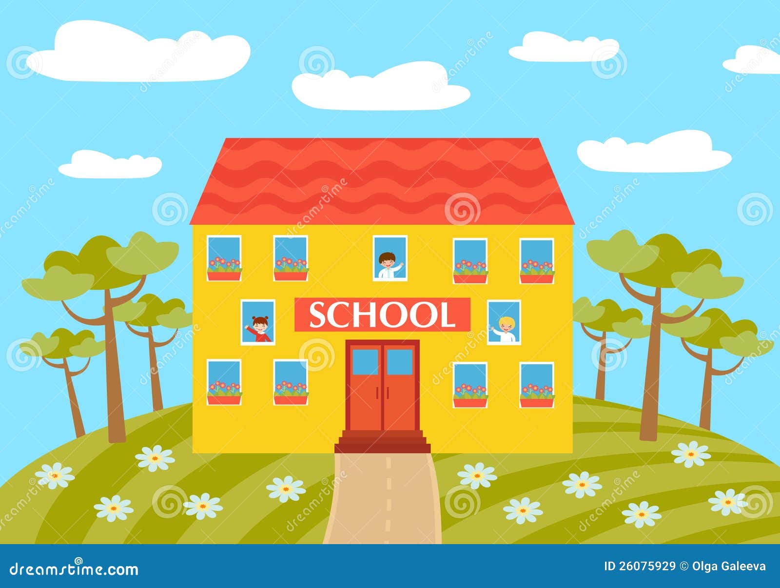 free clipart of school buildings - photo #35