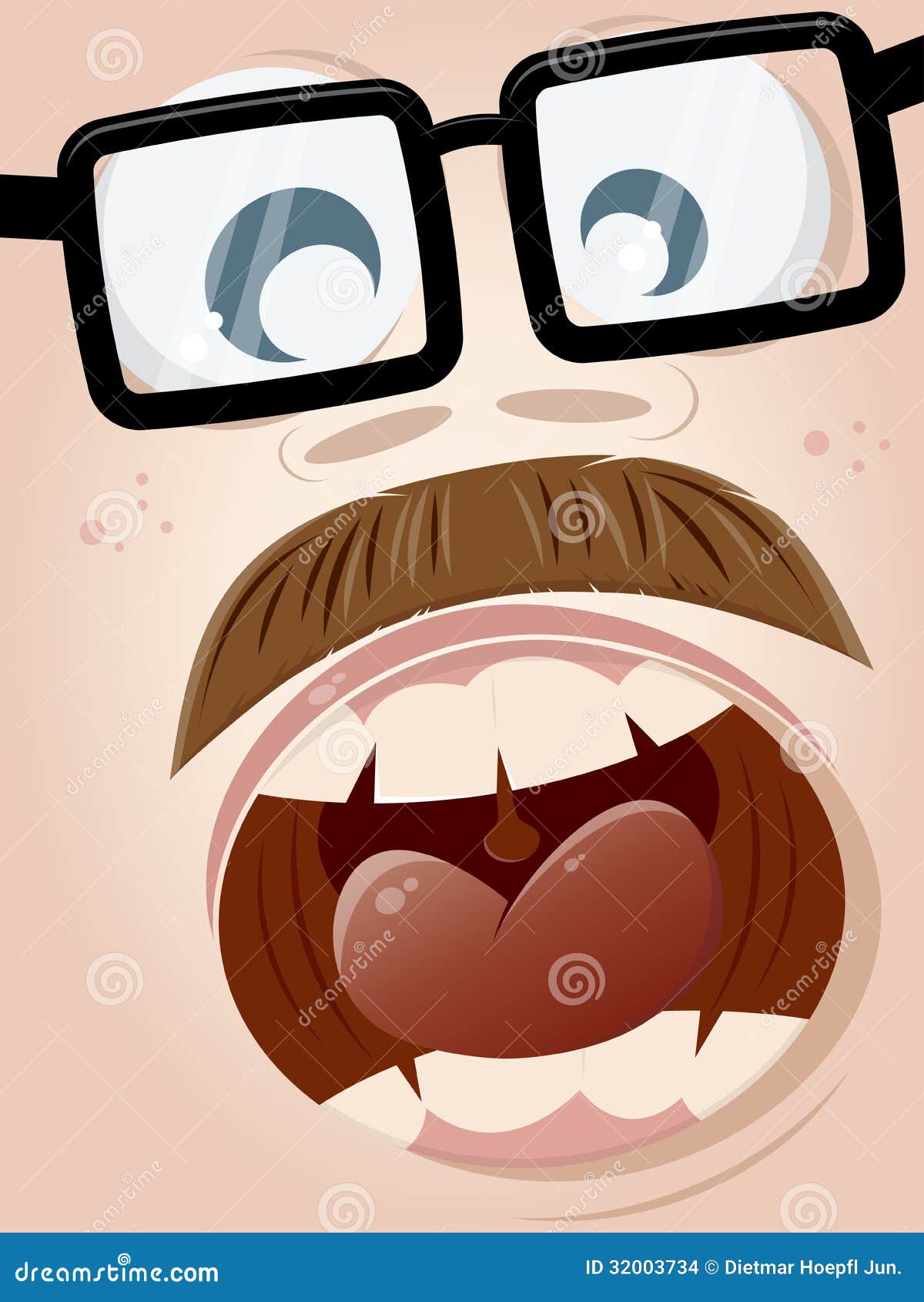 Screaming Cartoon Face Stock Images - Image: 32003734