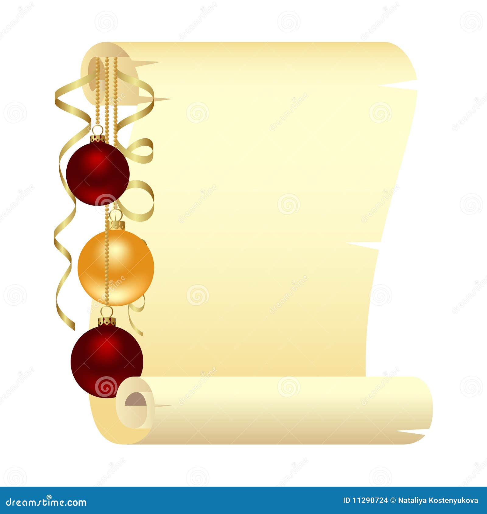 Scroll With Christmas Stock Images - Image: 11290724