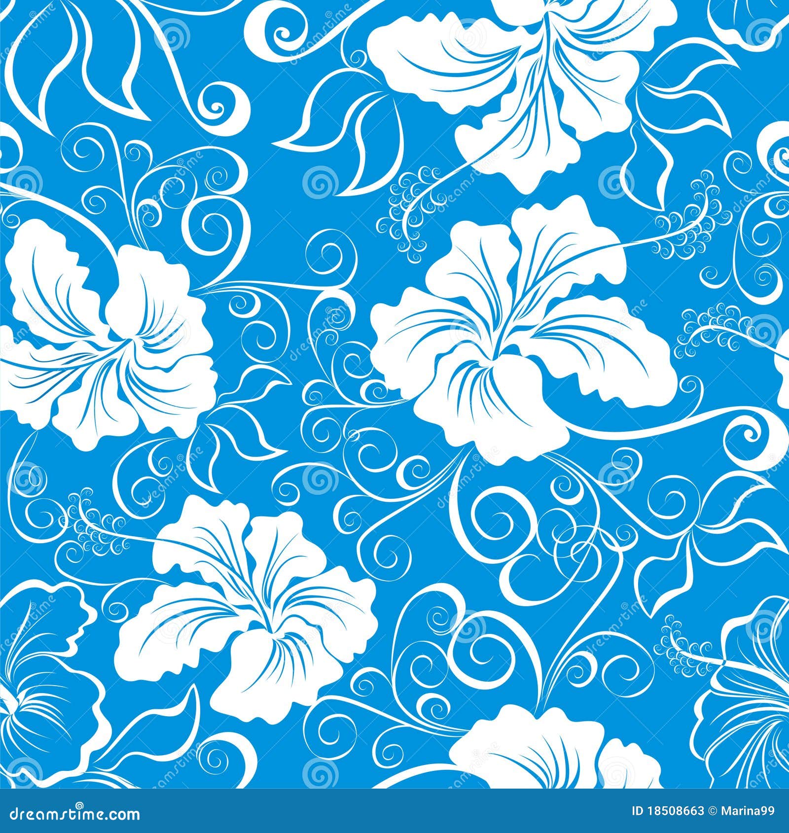 Seamless Hawaiian Floral Pattern. Vector Stock Photos ...