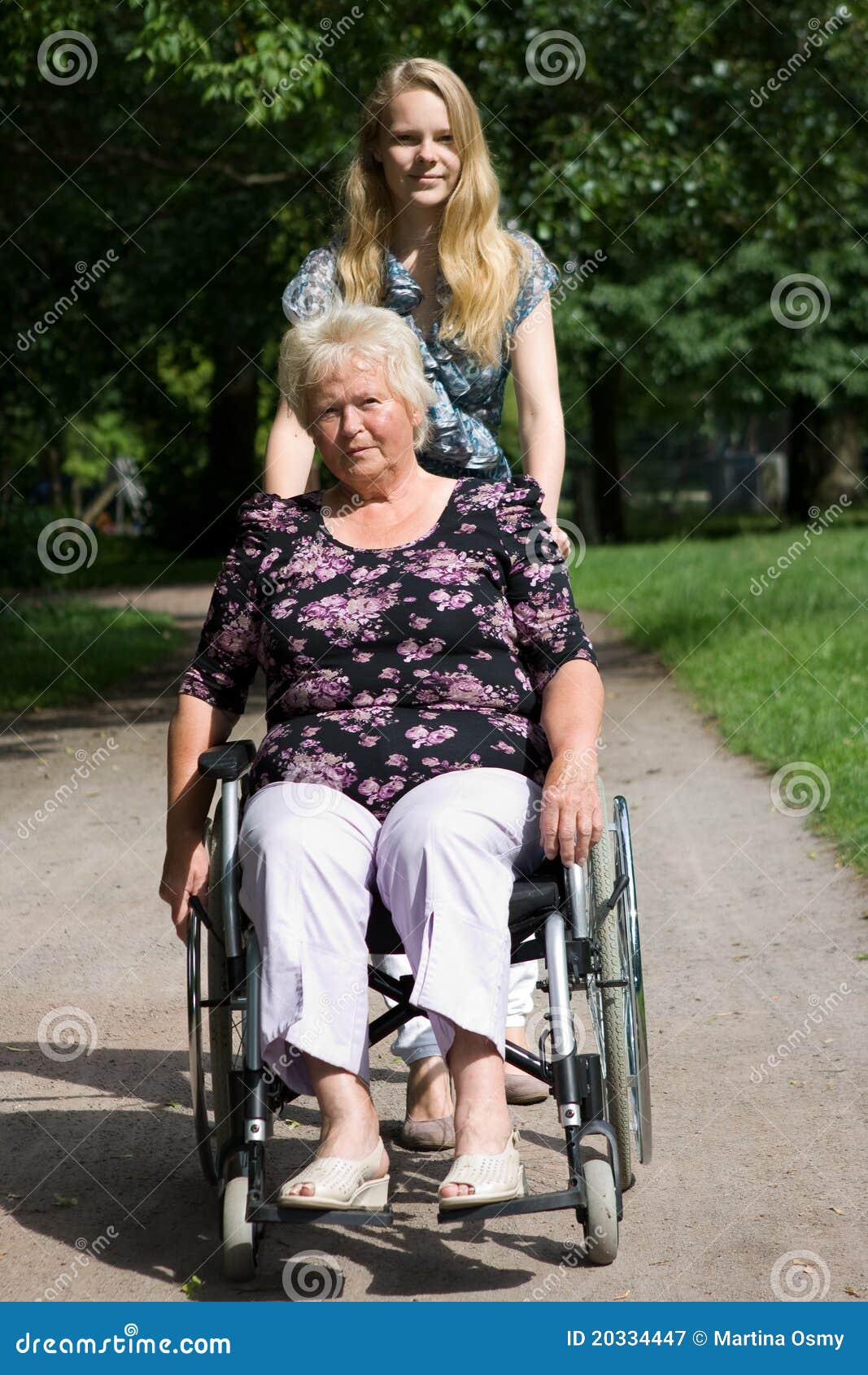 wheelchair woman senior granddaughter dreamstime