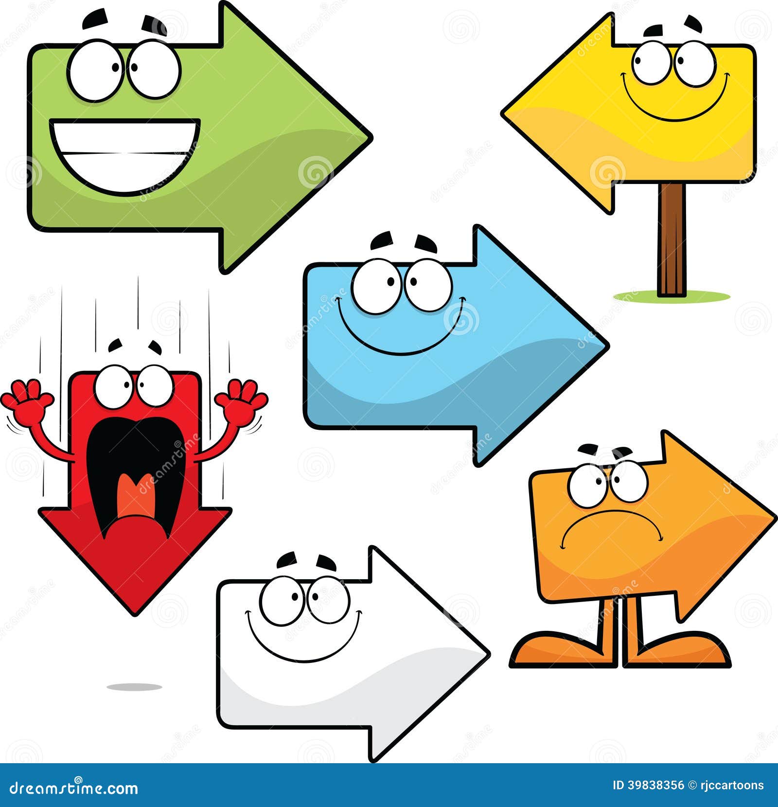 Set Of Cartoon Arrows Stock Vector - Image: 39838356
