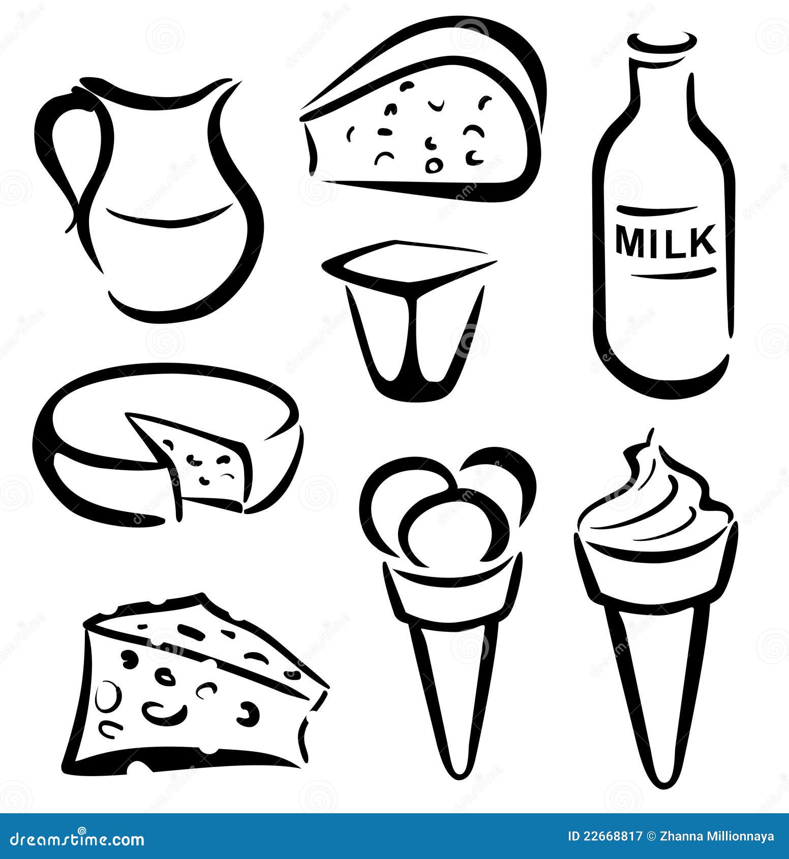 dairy products coloring pages - photo #17