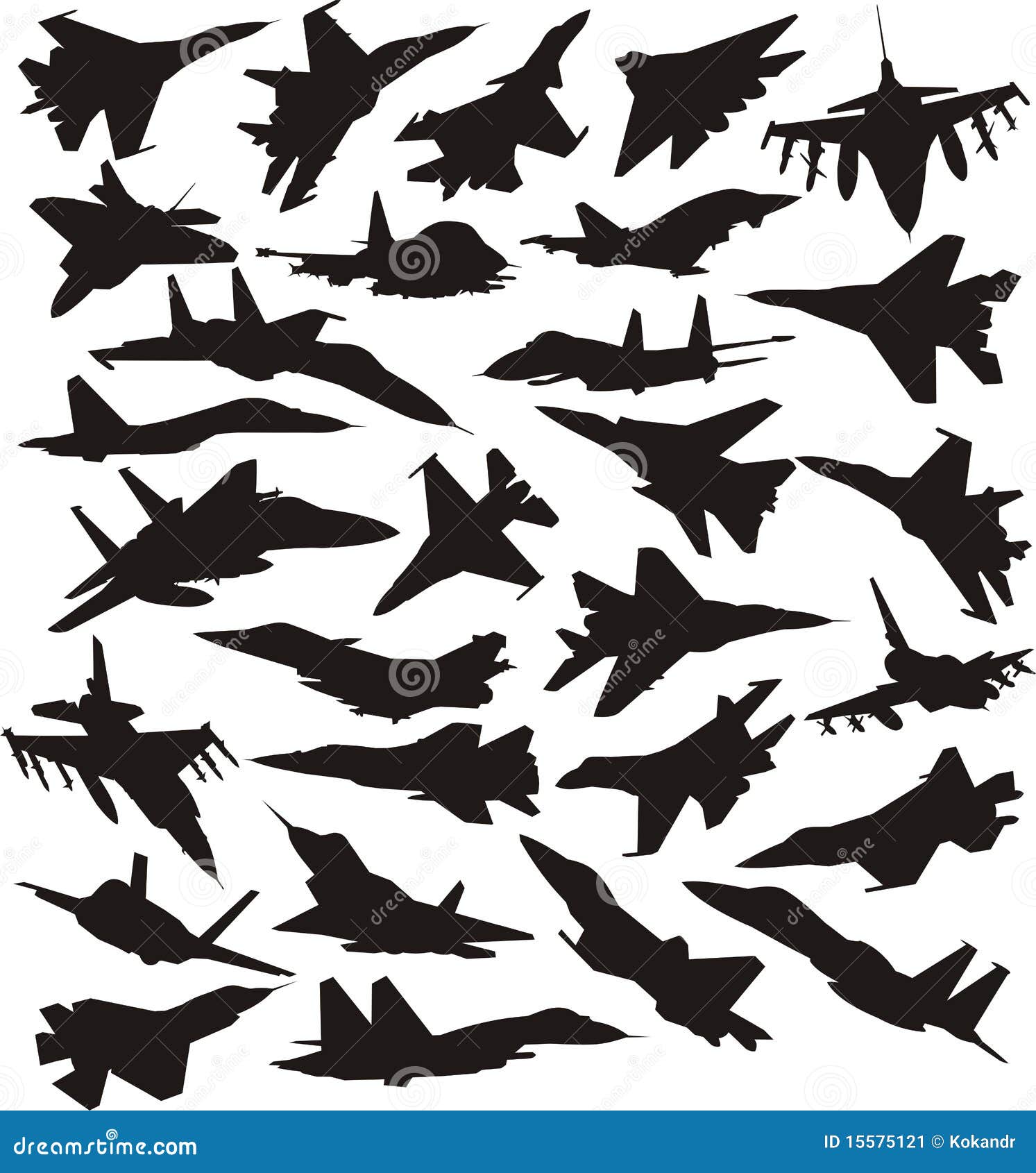 Set Of Military Jets Stock Image  Image: 15575121
