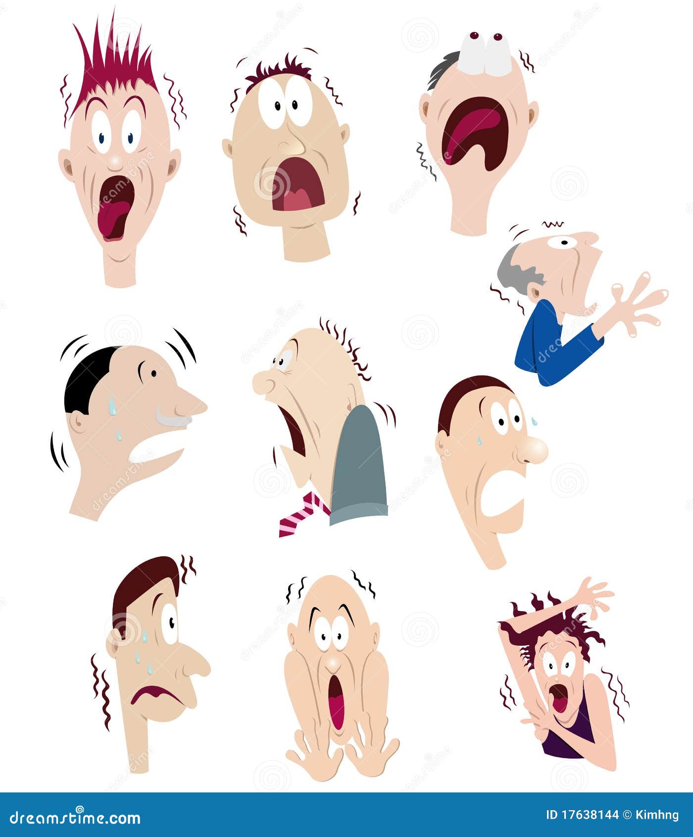 Set Of Scare Faces Stock Images - Image: 17638144