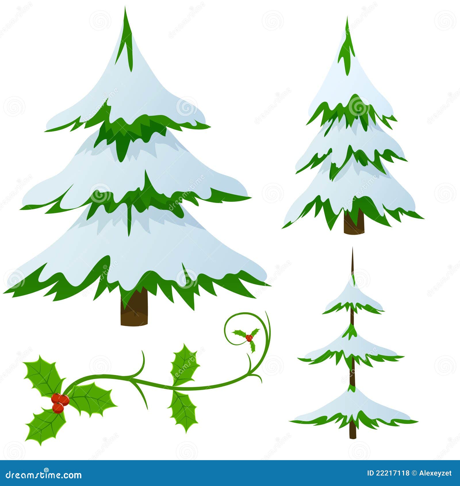 Snowy Christmas Tree Clipart