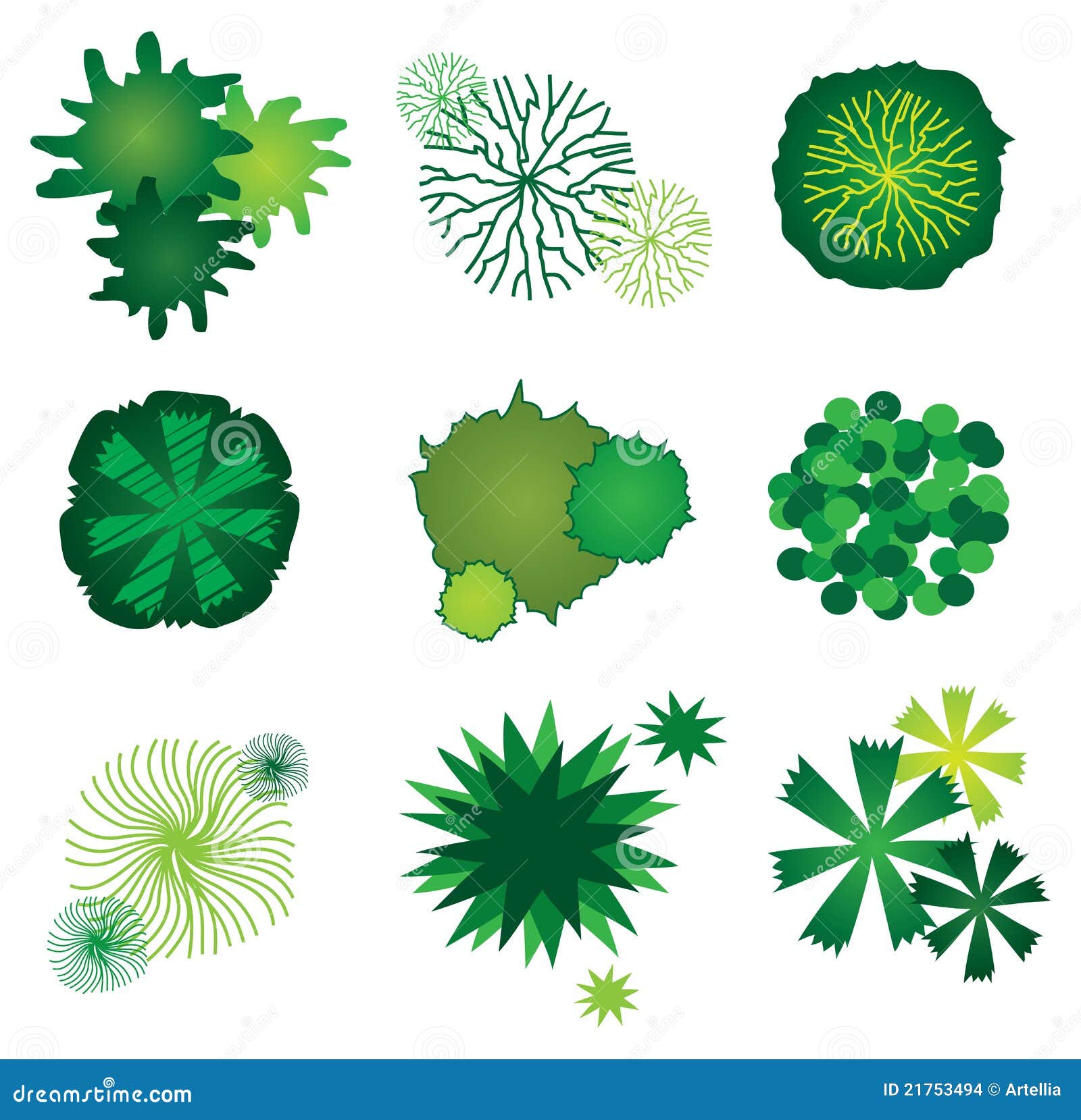 Landscape Design Tree Icons