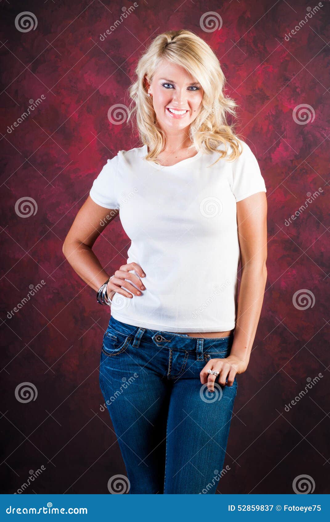Sexy Blonde Girl Fashion Model In Blue Jeans Stock Photo Image 39990 Hot Sex Picture pic