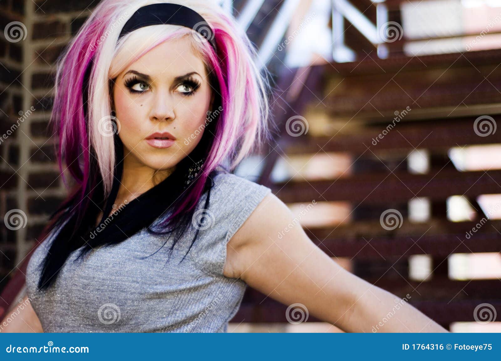 Download this Royalty Free Stock Image Sexy Girl Punk Fashion Model picture