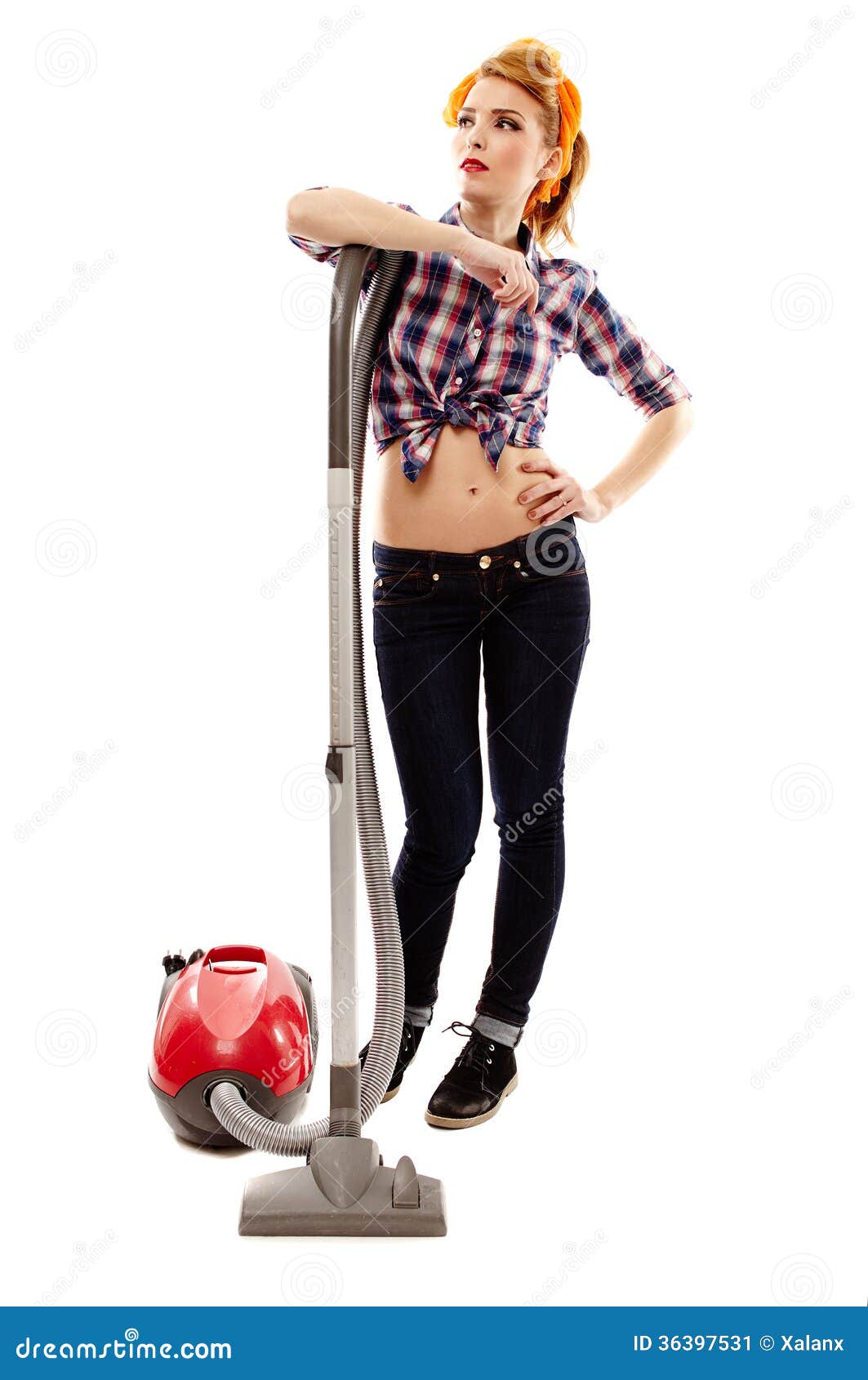 Housewife With The Vacuum Cleaner Stock Image Image 42636 Hot Sex Picture