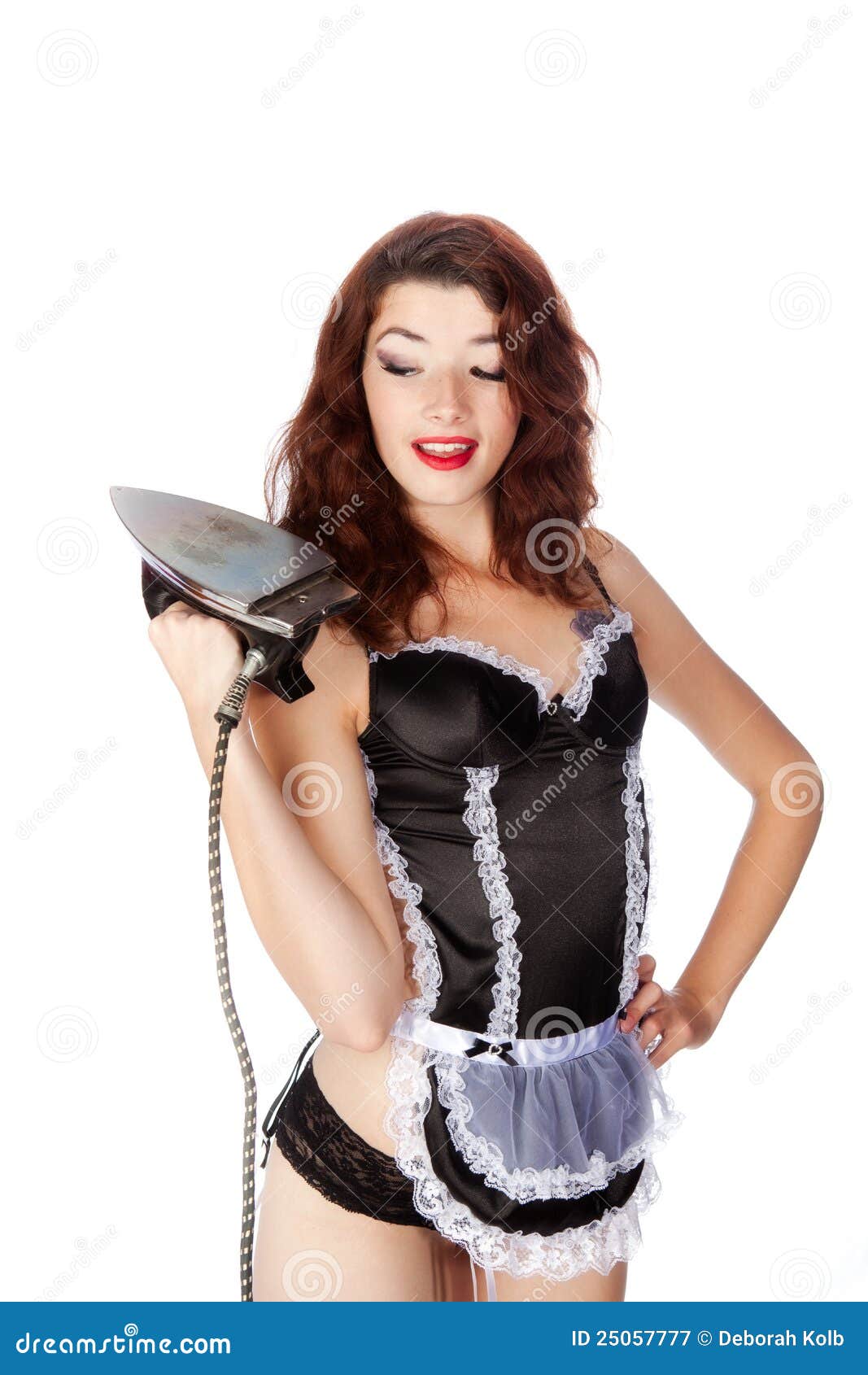 Sexy Pin Up Style Girl In Lingerie Royalty Free Stock