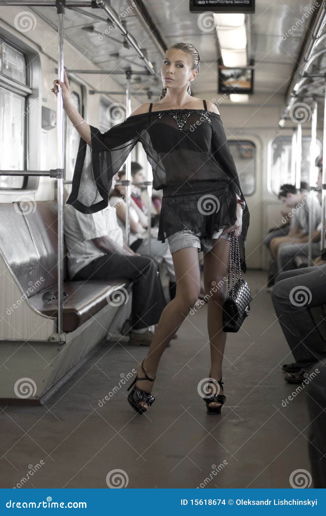 Sexy Woman In The Train Stock Images Image 15618674 