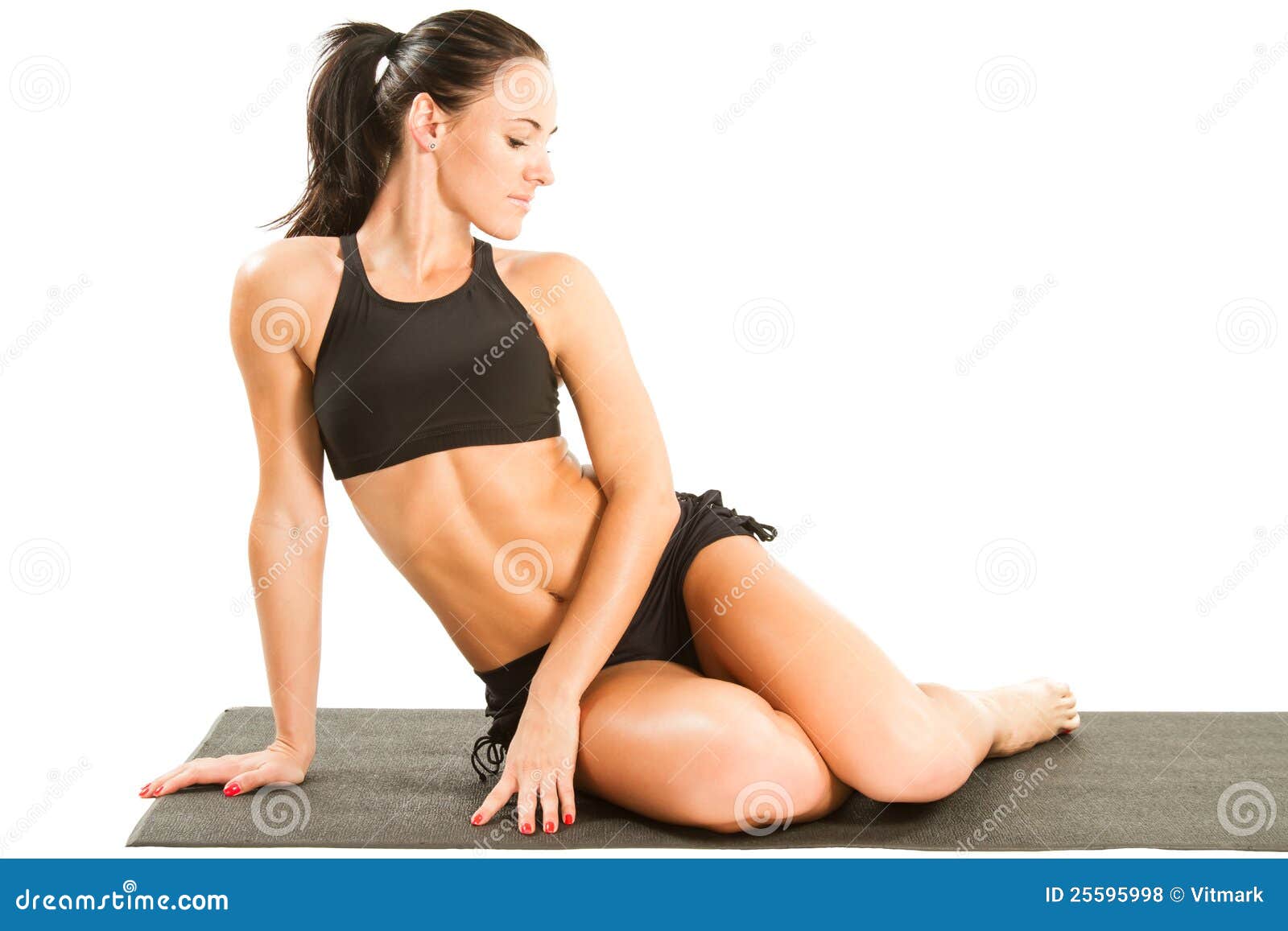 Y Yoga Female Doing Yogatic Exericise Royalty Free Stock Photos