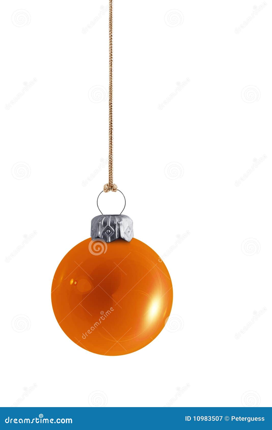 shiny orange christmas bauble royalty free stock shiny orange christmas bauble royalty free stock