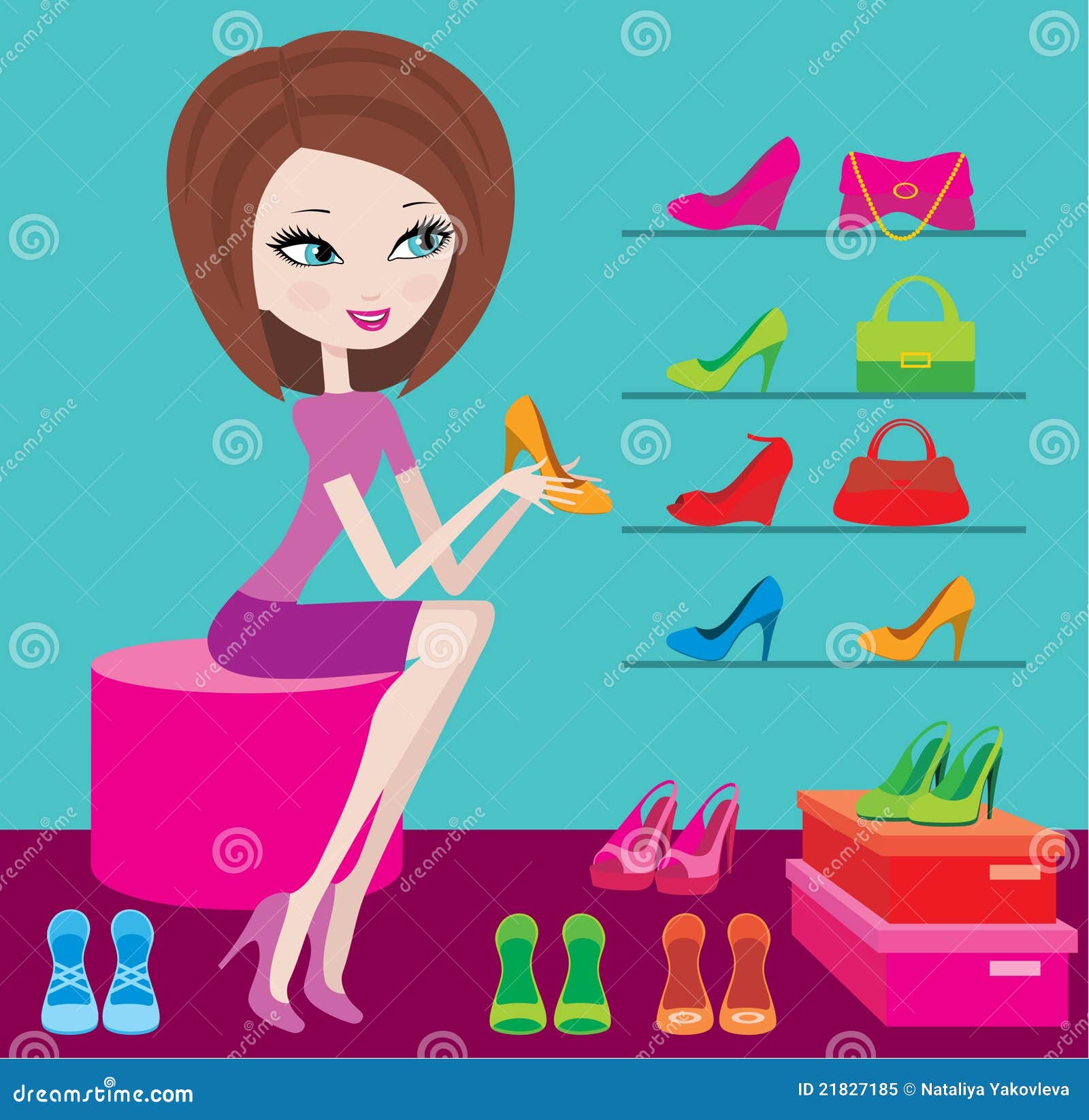 Royalty Free Stock Photo: Shop of female footwear
