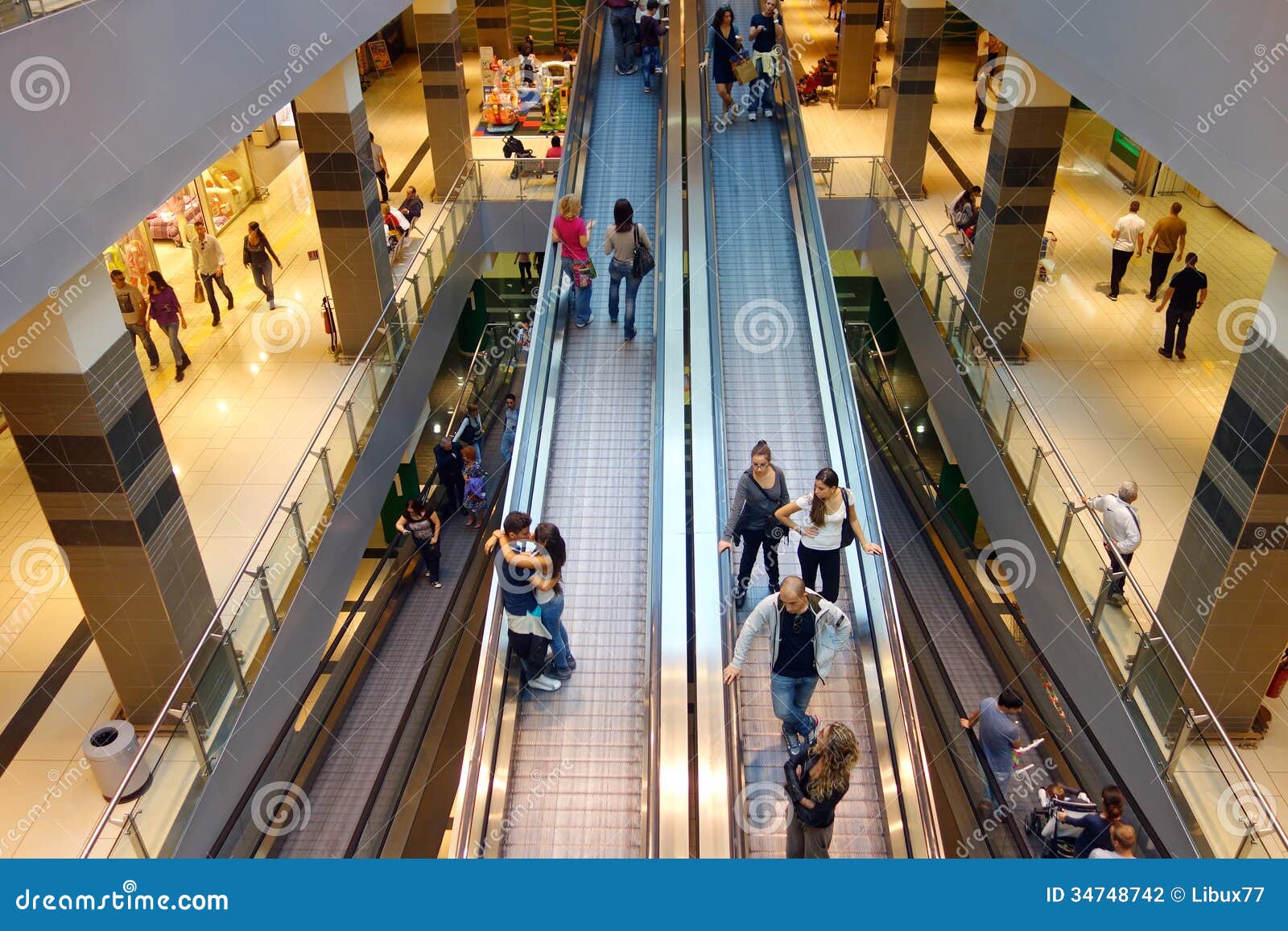 Shopping Mall Belt Escalator Editorial Photography - Image: 34748742