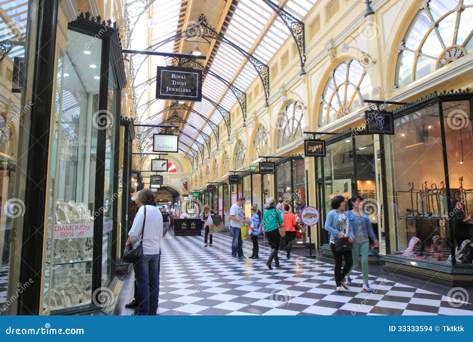 Shopping Mall Melbourne Editorial Stock Image - Image: 33333594