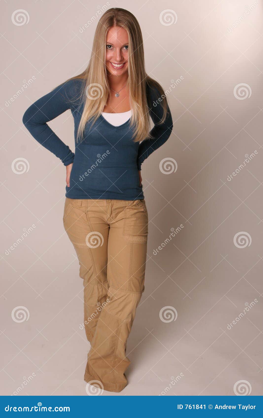 Shy Teen Standing Stock Image Image 761841