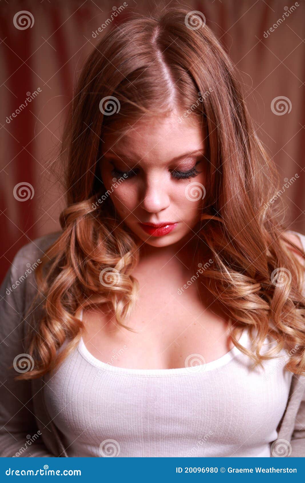 A Shy Young Lady Stock Photo Image 20096980