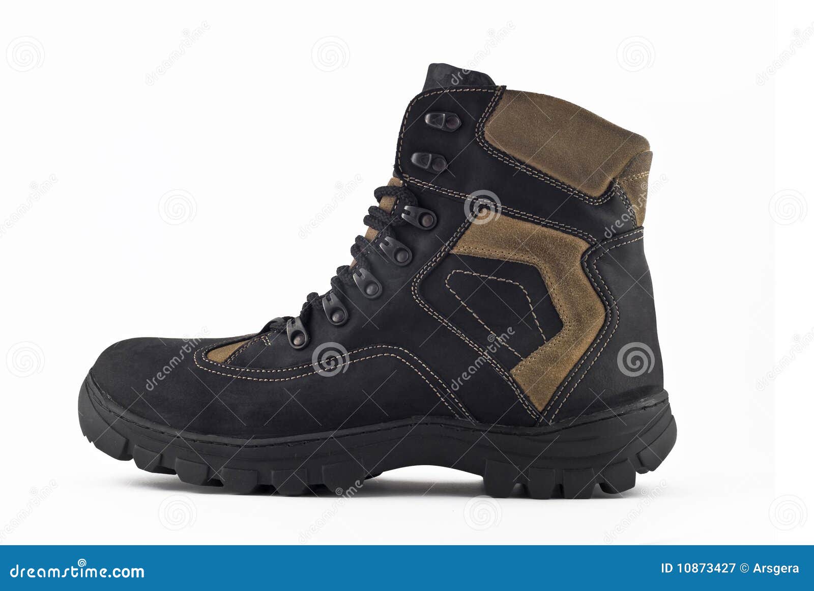 Side View Of Warm Leather Boot Royalty Free Stock Photography Image