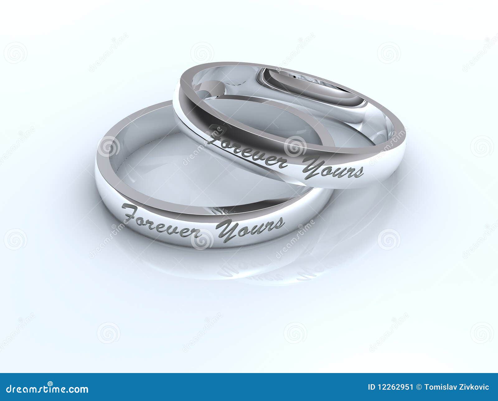 Wedding rings in silver