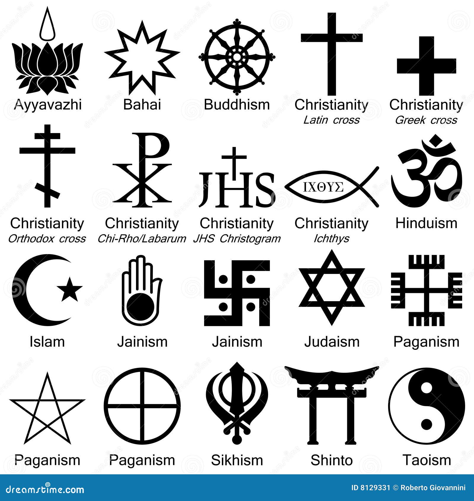 Simboli Di Religione Del Mondo Immagine Stock - Immagine ...