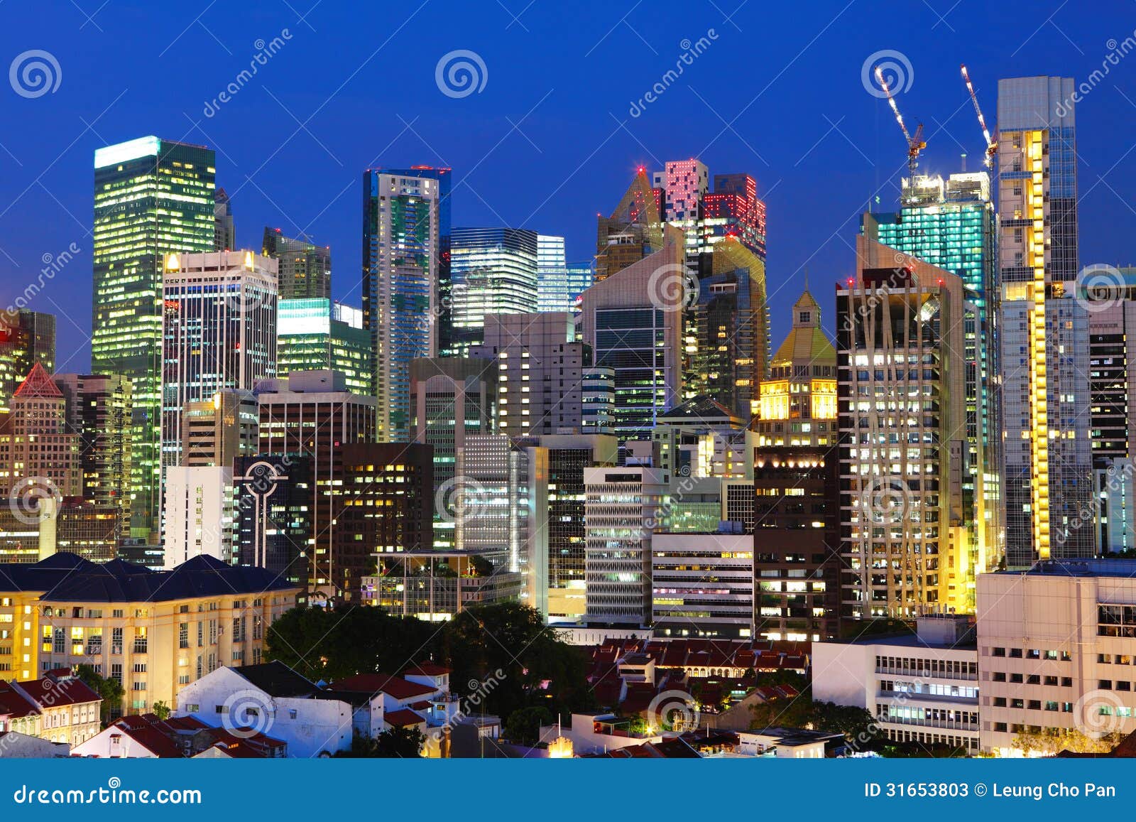 Singapore City At Night Stock Photos - Image: 31653803