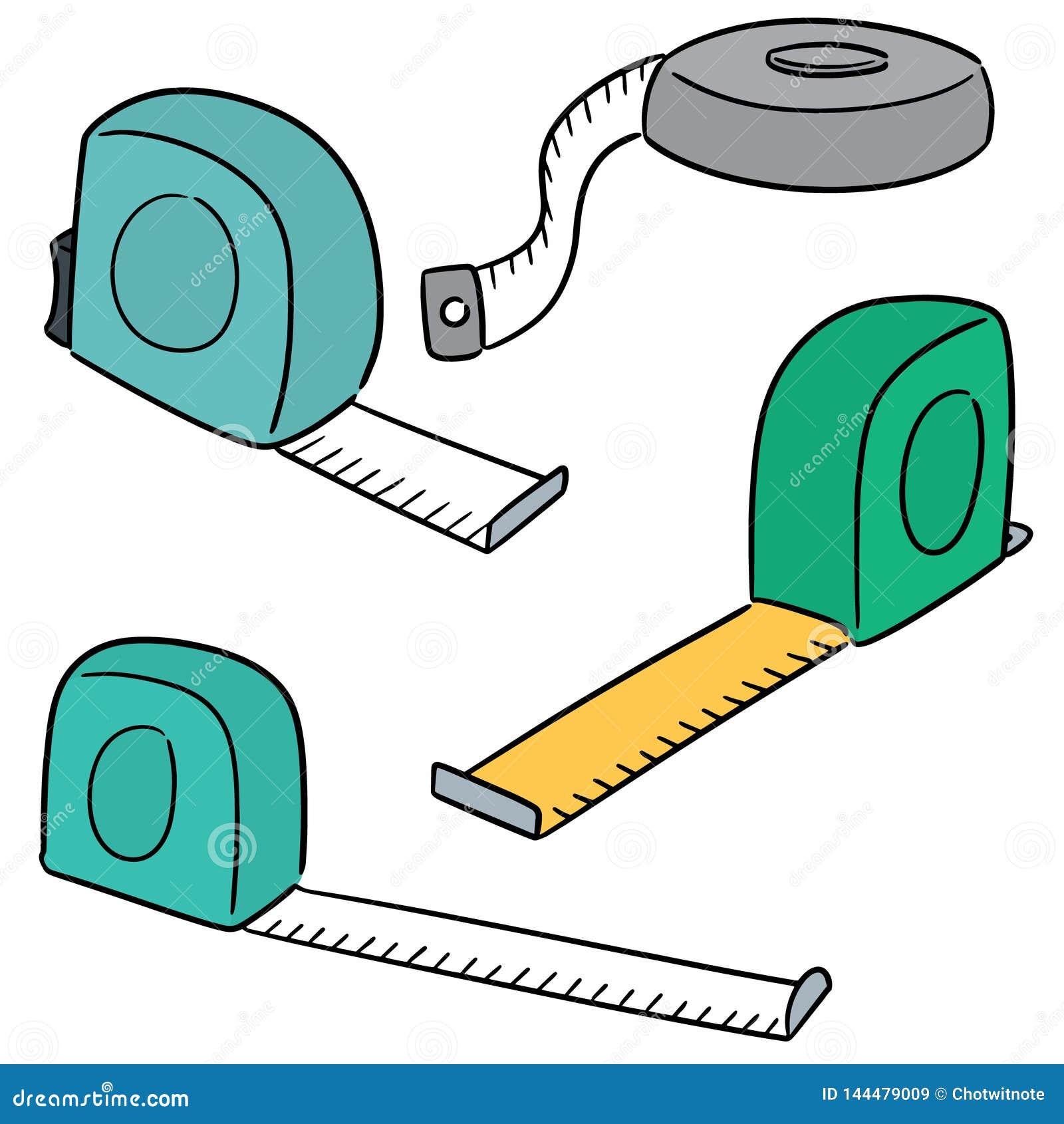 Sistema Del Vector De La Cinta M Trica Ilustraci N Del Vector