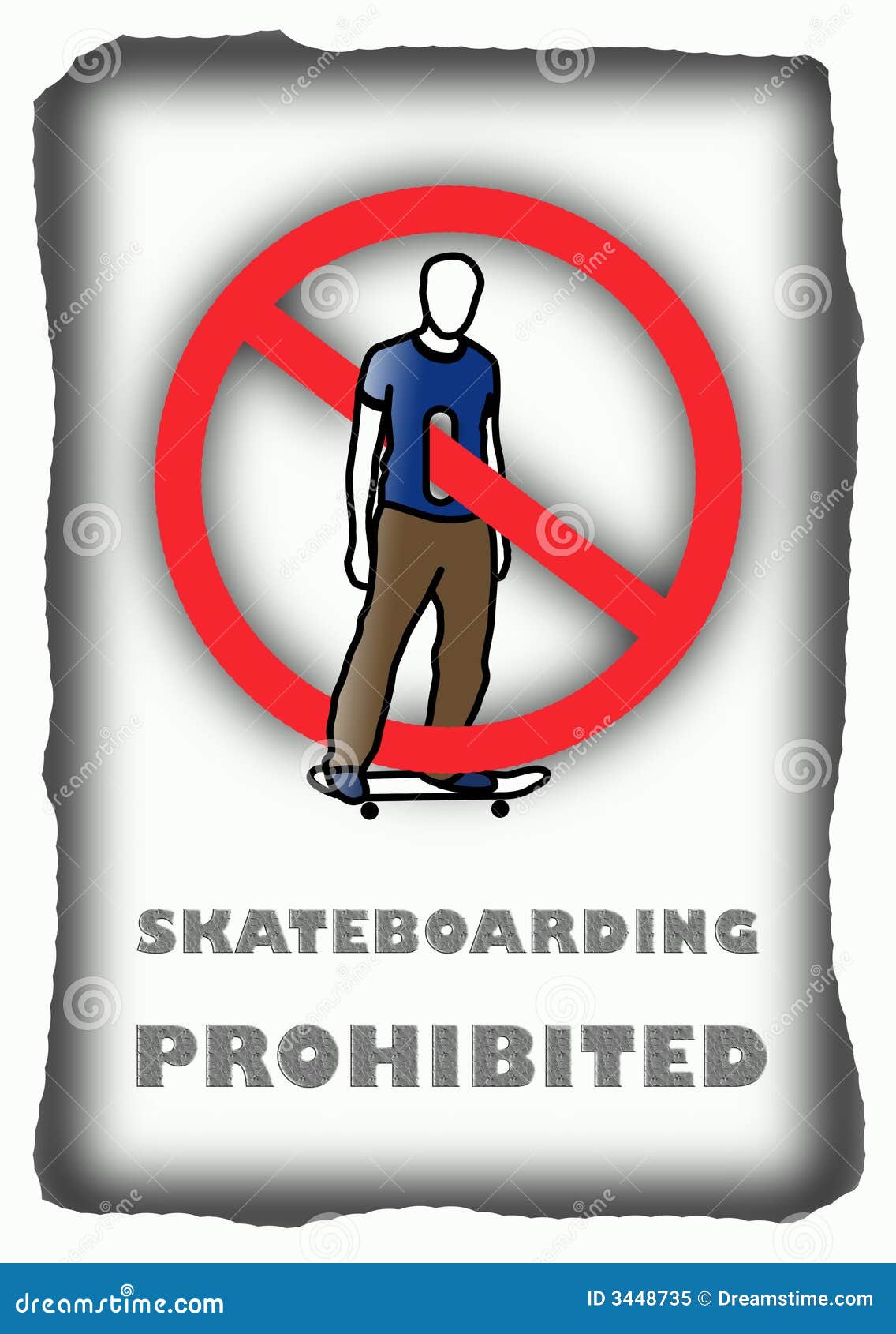 Skateboarding Prohibited Royalty Free Stock Photo Image 3448735