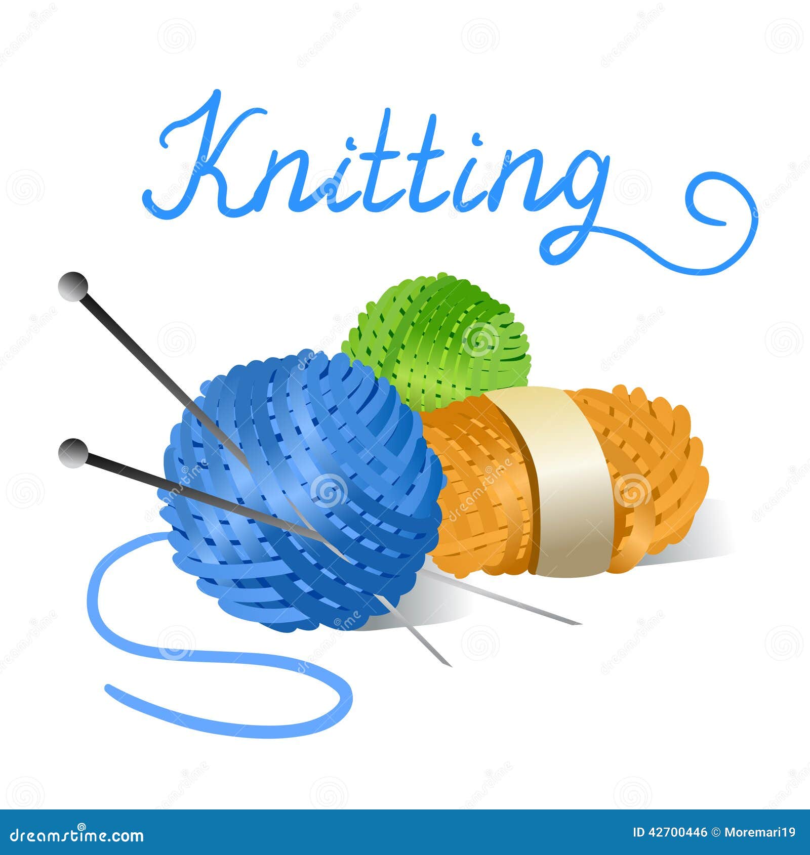 clip art yarn and knitting needles - photo #33