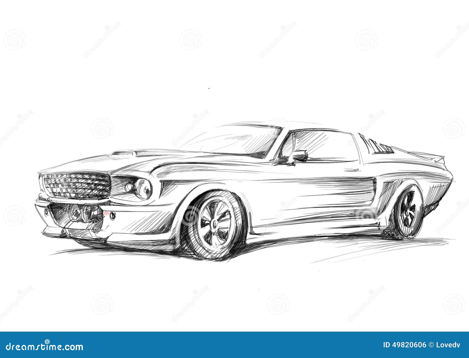 A Sketch Of A Car Stock Illustration - Image: 49820606