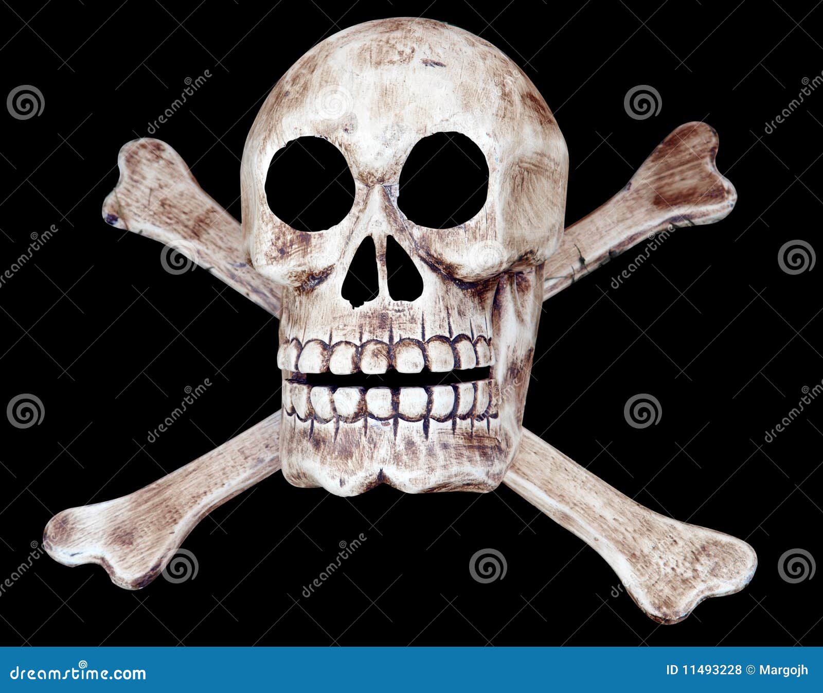 Skull and Crossbones isolated with clipping path.