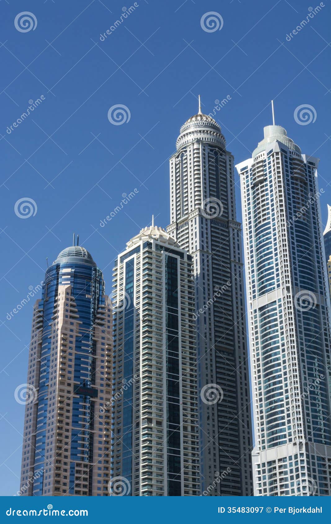 Editorial Photography: Skyscrapers Dubai Marina