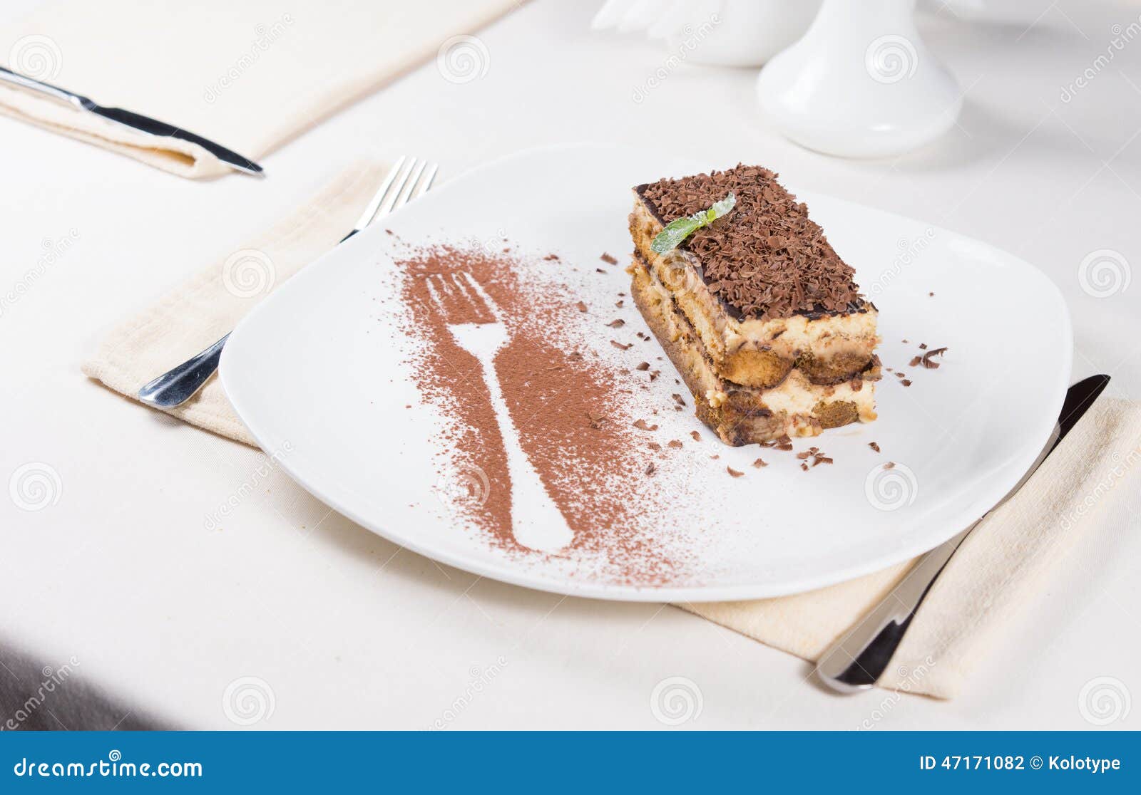 Slice Of Cake On White Plate Slice Of Cake On White Plate