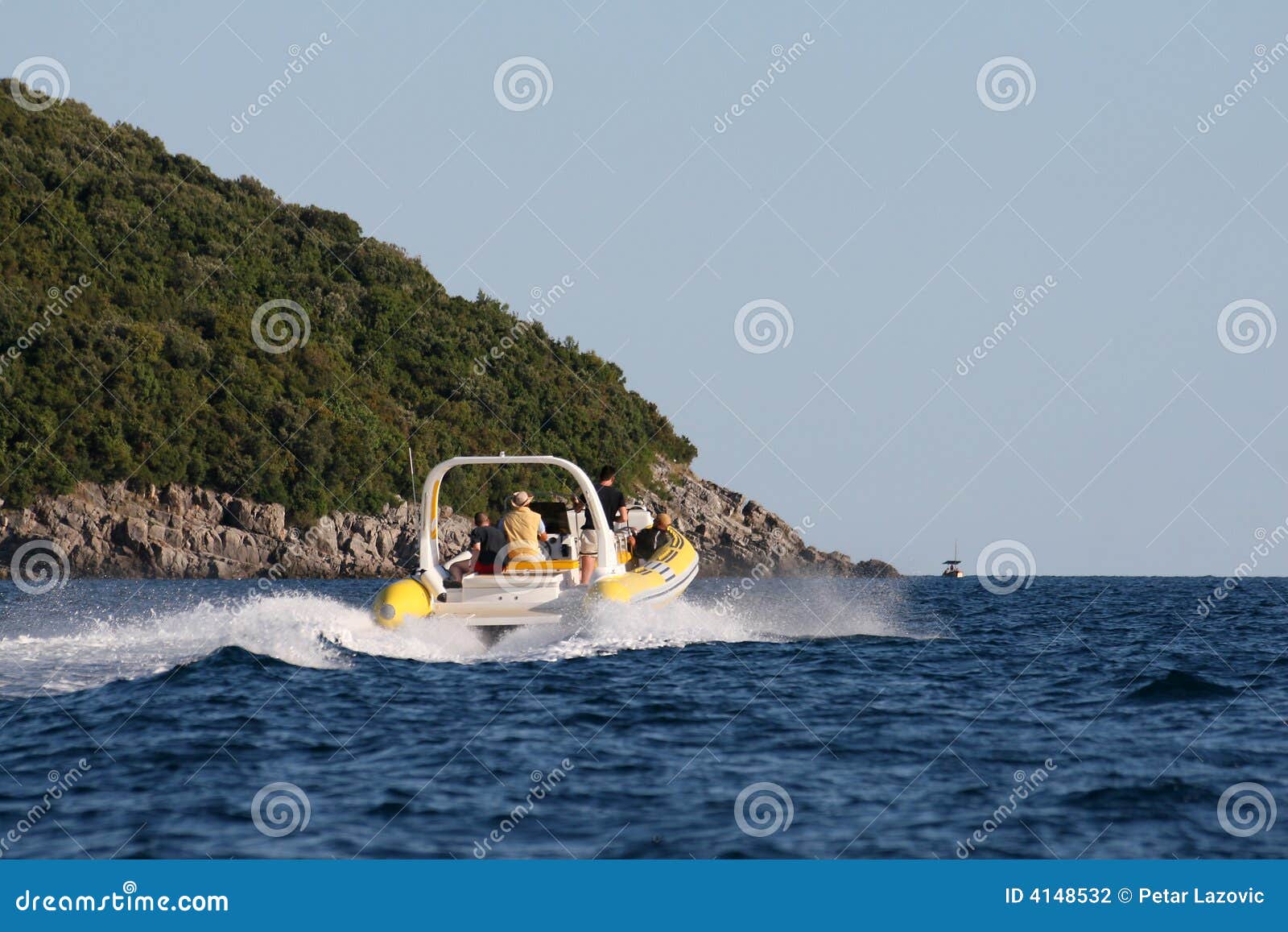 Small Boat On Choppy Water Stock Photography - Image: 4148532