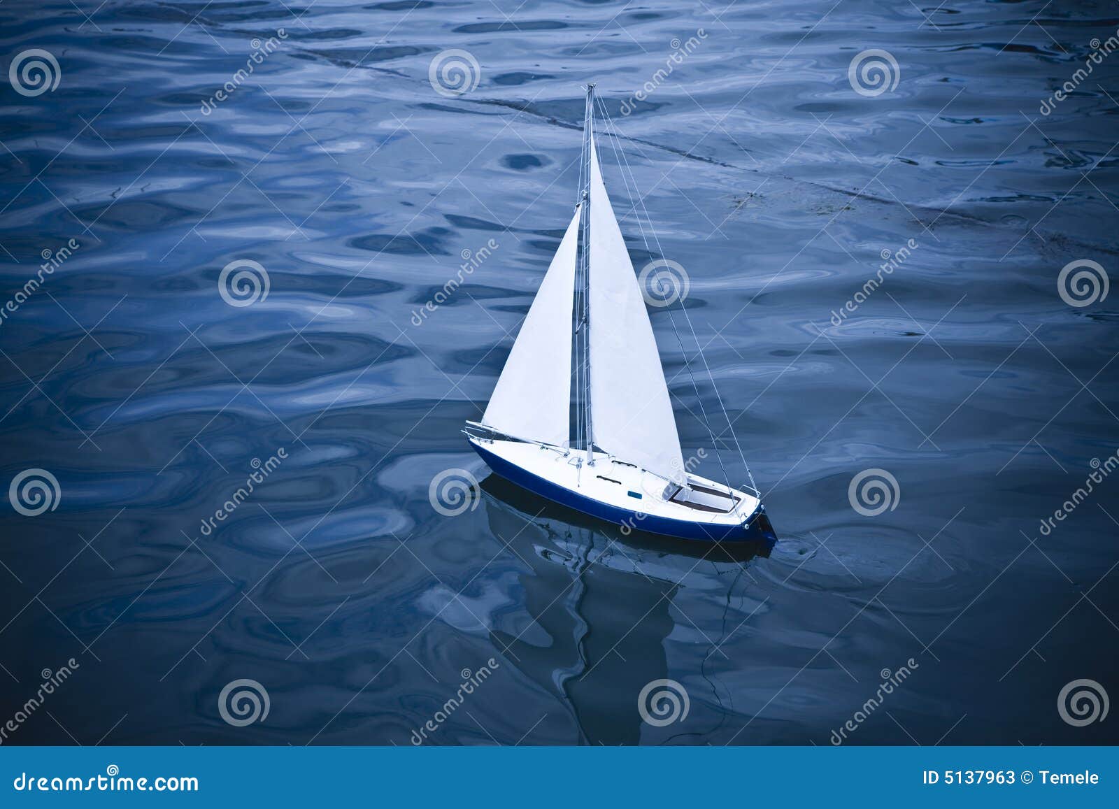 Small Model Of Sailboat Stock Photos - Image: 5137963
