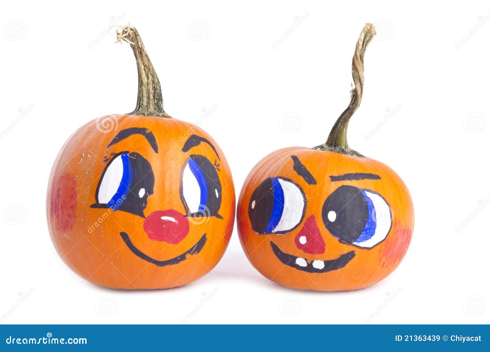 Small Pumpkins On White Background Royalty Free Stock ...