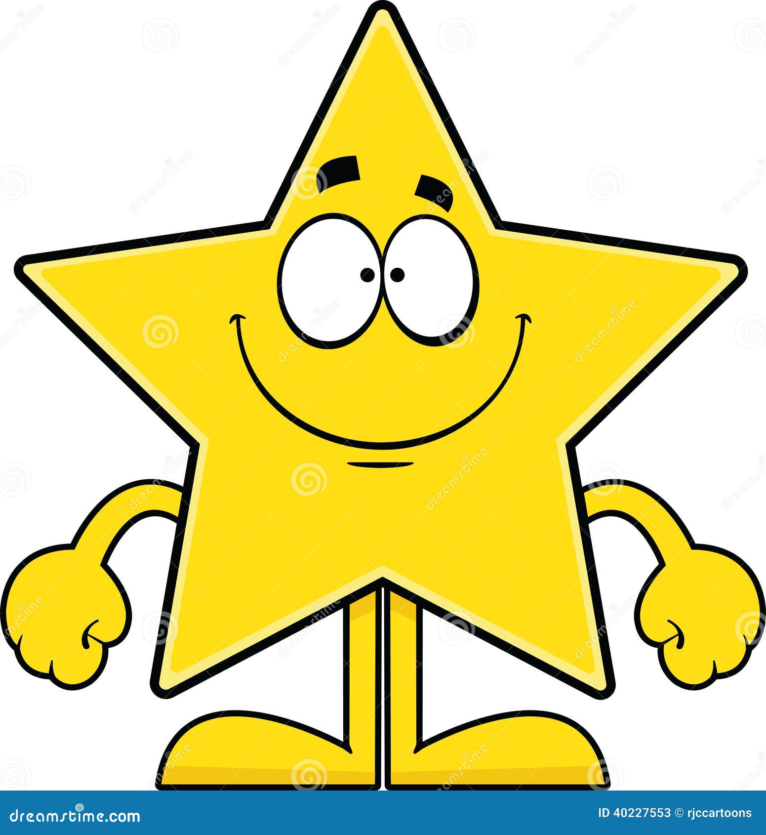 Smiling Cartoon Star Stock Vector - Image: 40227553