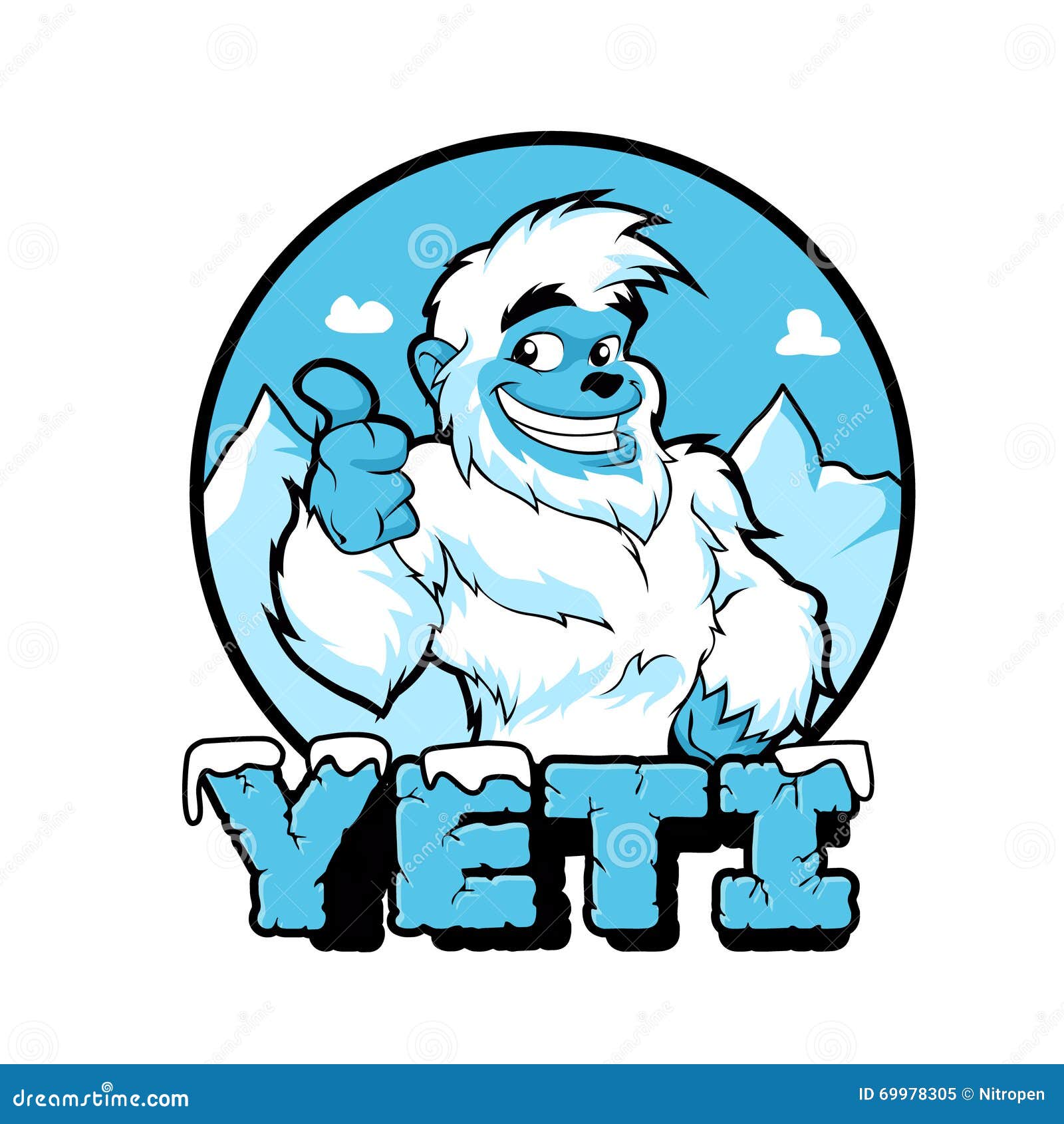 Cartoon Yeti Monster Vector Illustration Of Bigfoot Sasquatch