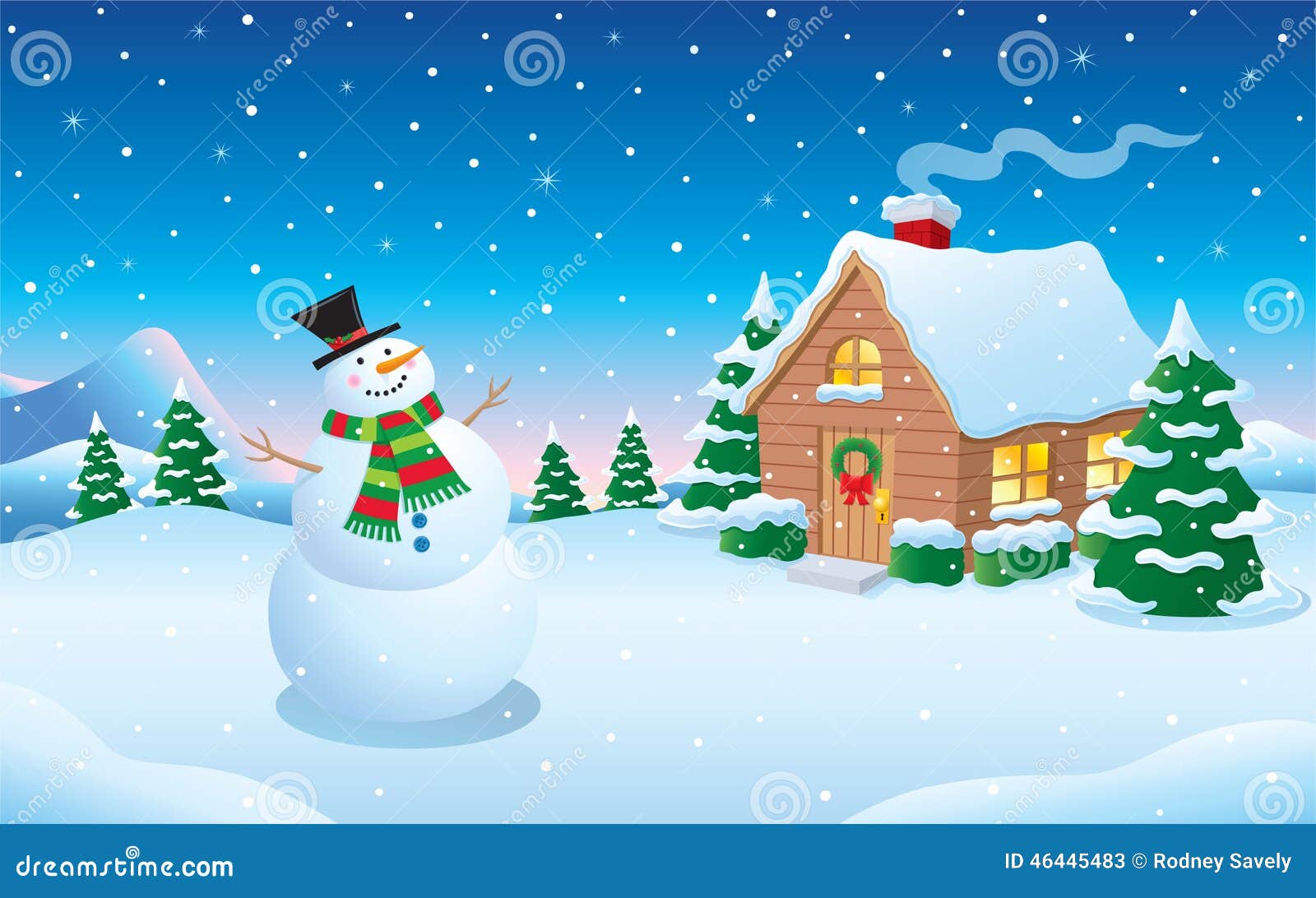 snowy scene clipart - photo #49