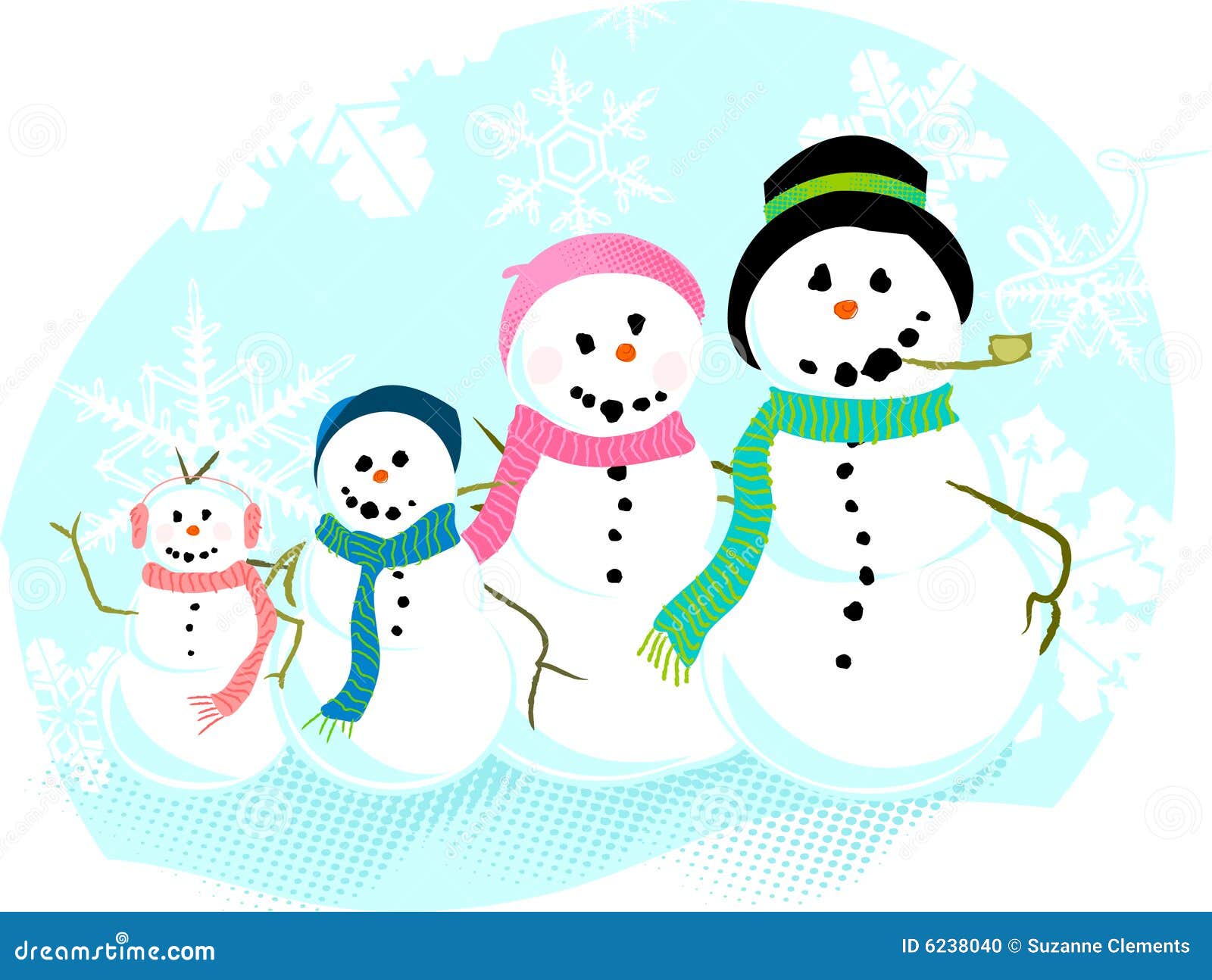 Snowman Family Clipart