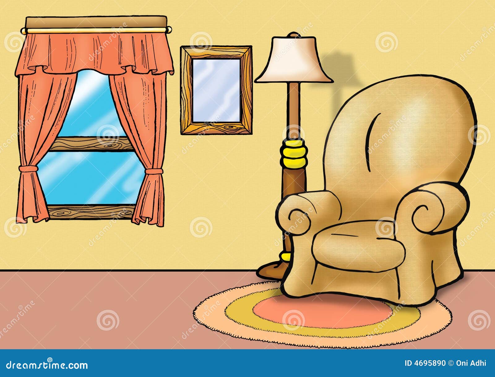 empty living room clipart