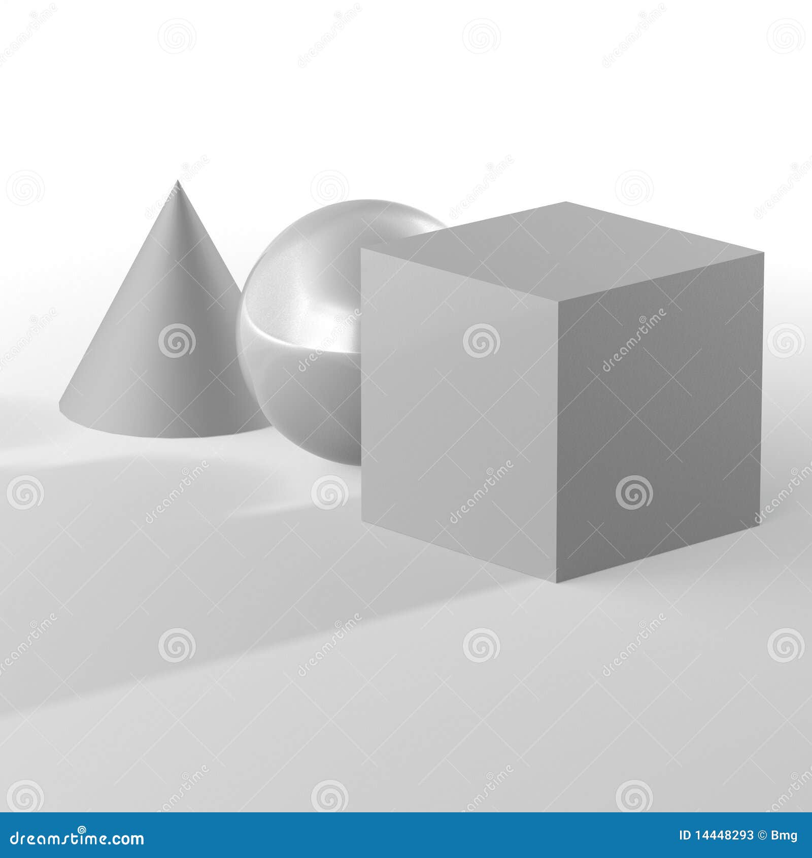 Solid Geometric Shapes On A Plane Stock Photos - Image: 14448293