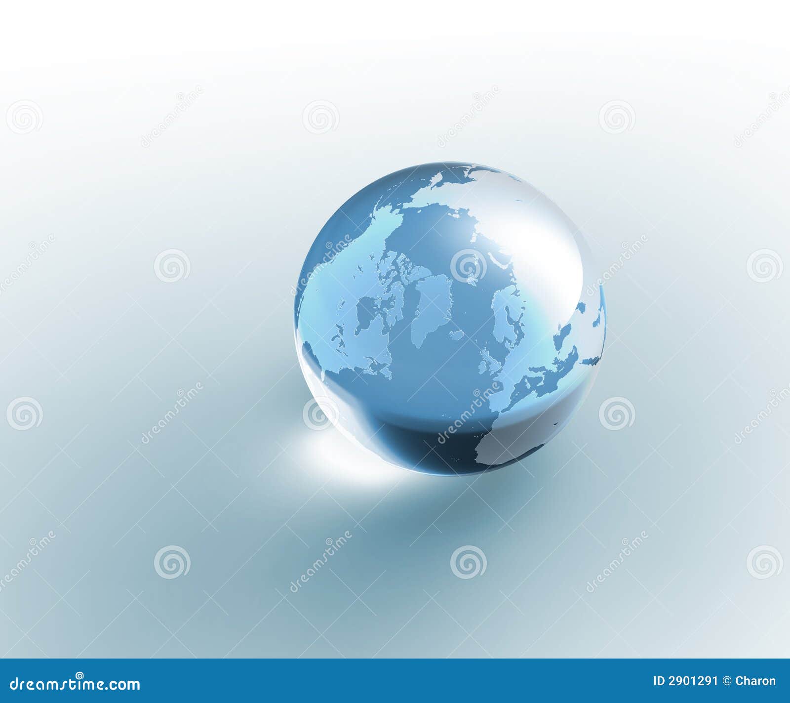 Solid Glass Globe Earth Transparent Stock Image Image 2901291