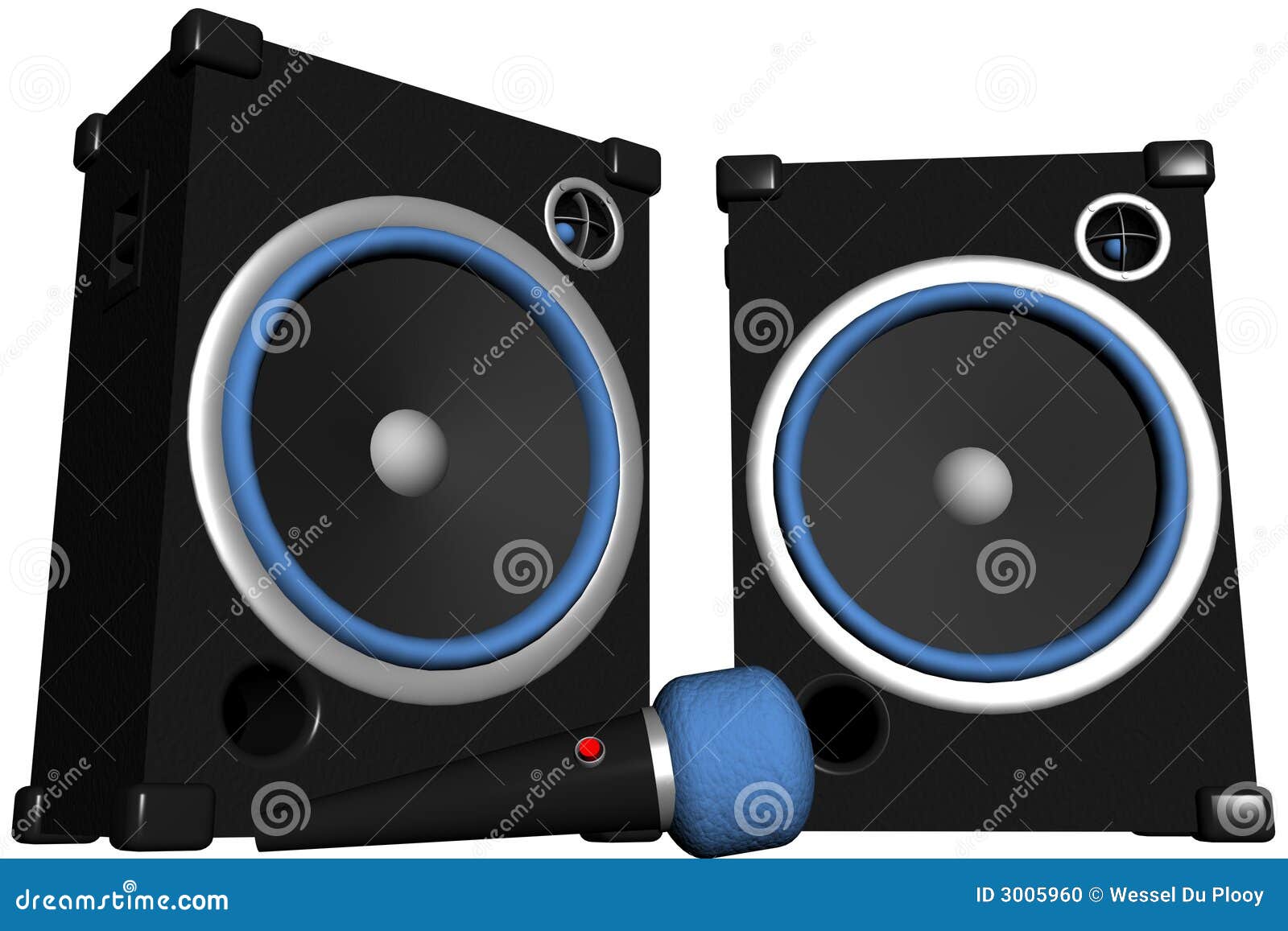 Speaker Set And Mic Stock Photo Image 3005960