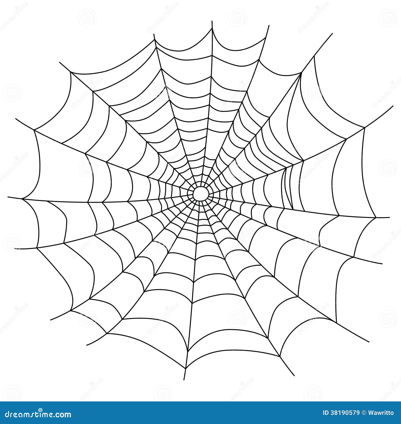 Spider Web Isolated On White, Royalty Free Stock Images - Image: 38190579
